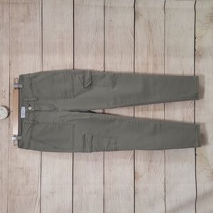 💘 Vanilla Star Women's 7 28 Olive Green Cargo Cropped Jeans
